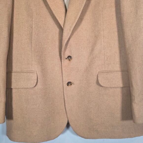 Vtg. Hunt Valley 100% Camel Hair Blazer 42R USA Made Lined Sport Coat - Picture 4 of 10